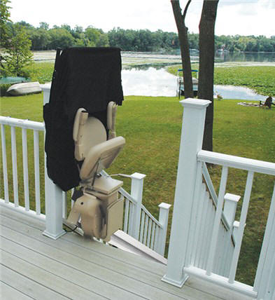 scott outdoor outside exterior stairchair