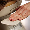 Paddle on each side of the stairlift to rotate the seat.