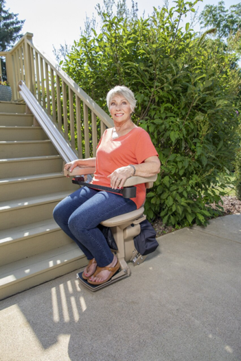 Bruno Elite outdoor stair lift installed