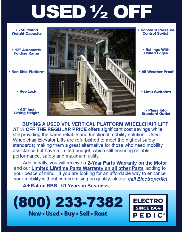 USED WHEELCHAIR ELEVATORS VPL SAN FRANISCO PORCH LIFTS